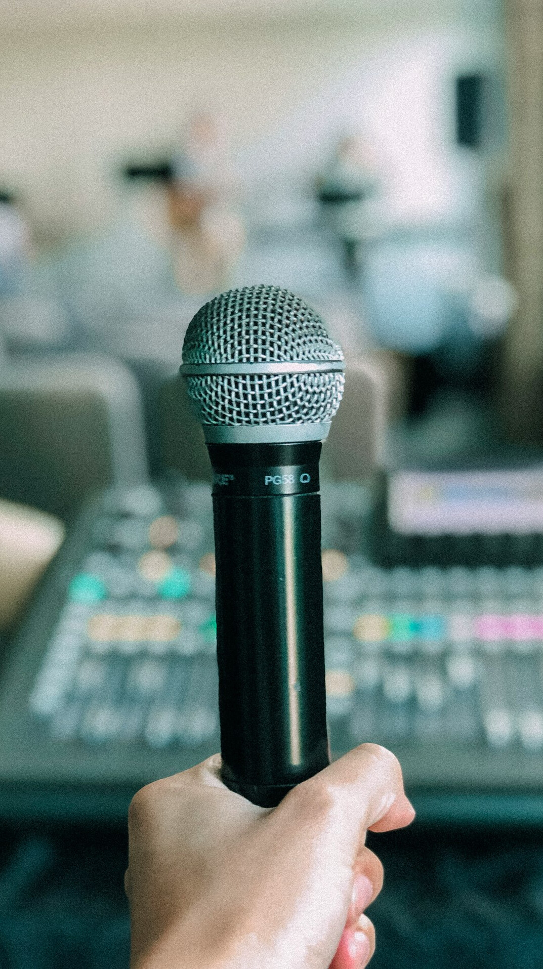 person practicing speech