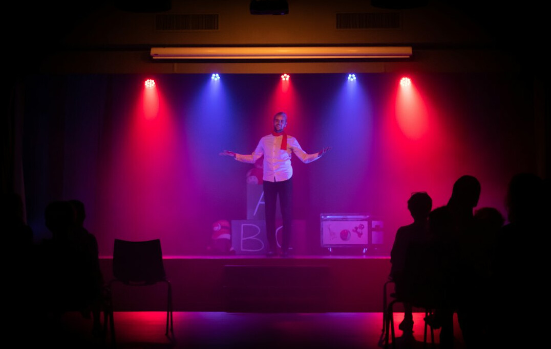 professional speaker on stage